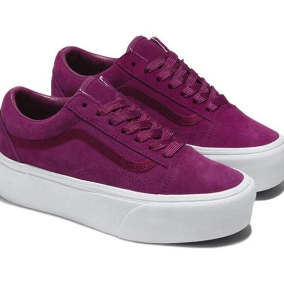 Vans Old Skool Stackform Suede Shoe- Dark Purple - Picture 1 of 9